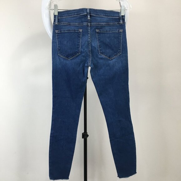 FRAME Columbia Road Slits Distressed Fray Hem Le Skinny De Jeanne Jeans - Picture 12 of 13